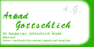 arpad gottschlich business card